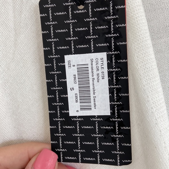 Revolve Vimmia Shavasana Reversible White Sweater - Picture 7 of 14